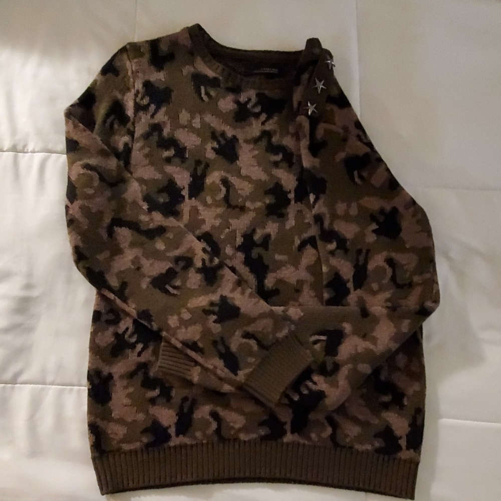 Zara Mens 'General' camo sweater - Picture 4 of 4